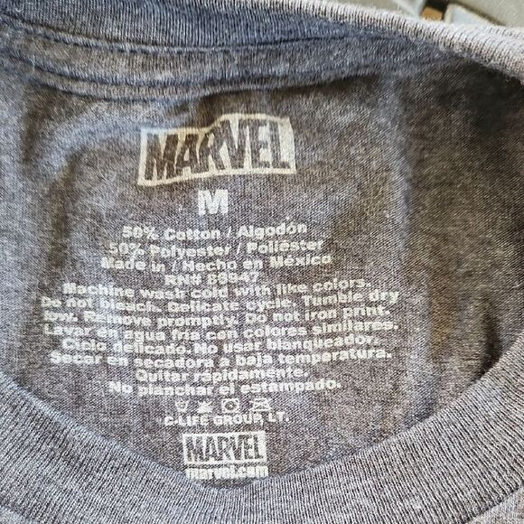 Marvel Deadpool Gray and Red Short Sleeve Tee - Picture 2 of 4
